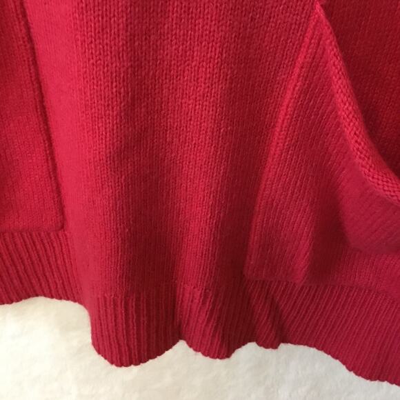 BCBGMaxAzria Red Quarter Sleeve Cowl Neck Sweater - Picture 6 of 11